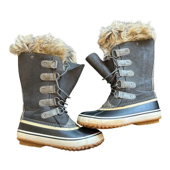 JBU by Jambu Women's Winter Cold Weather Ready Sz 7M Brown Snow Boots Faux Fur - Picture 2 of 6